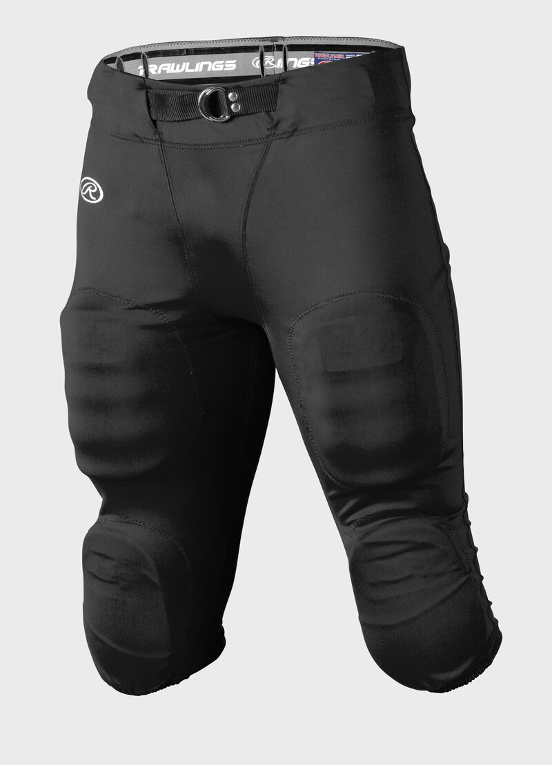 Front of Rawlings Black Adult Slotted Football Pant - SKU #FP147