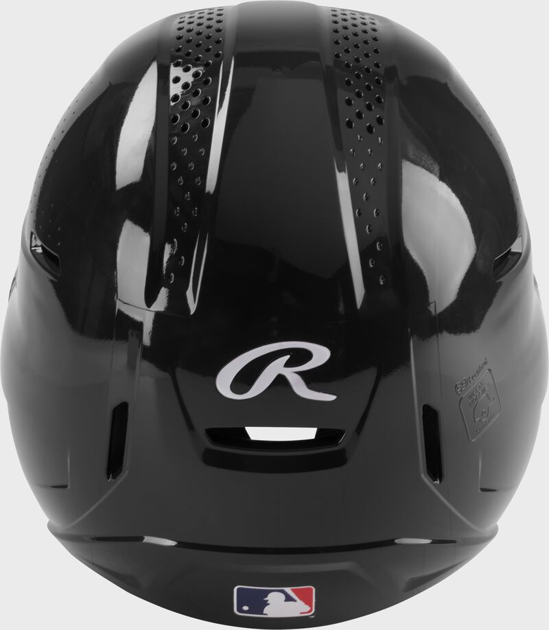 Rawlings RX2 Gloss Baseball Batting Helmet, Black, Senior
