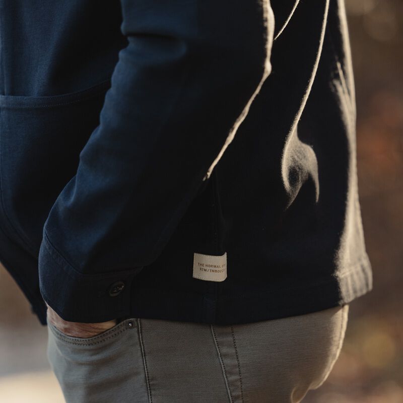 Rawlings x The Normal Brand Comfort Terry Chore Coat, Navy, Adult 2XL