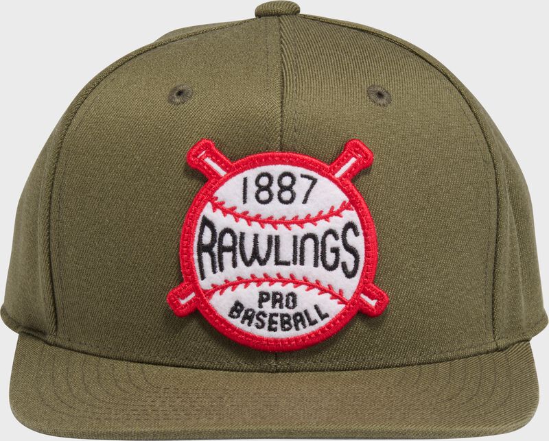 Rawlings Buck Green Vintage Flat Bill Snapback Hat