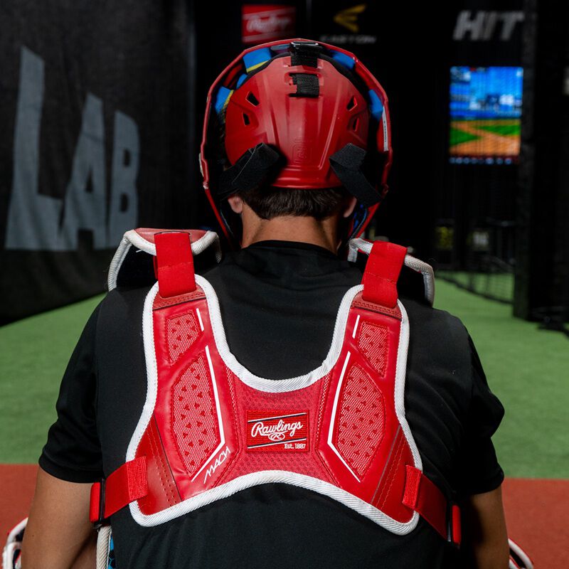 Rawlings Mach Pro Series Catcher's Set, Scarlet, L