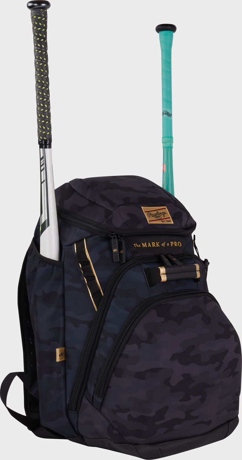 Rawlings Gold Collection Backpack, Black Camo, RSGGCBKPK-BKCM