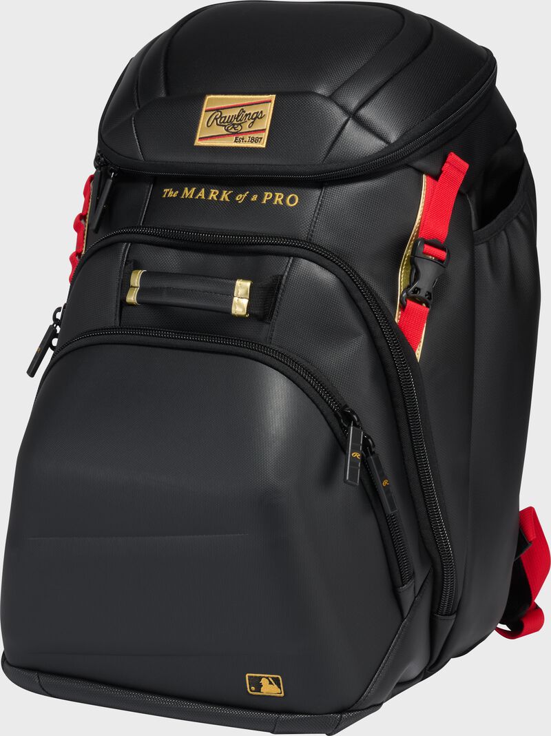 Rawlings Leather Gold Collection Backpack, Black
