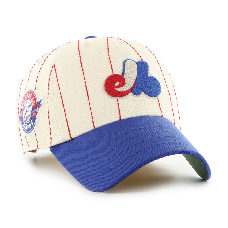 Montreal Expos Cooperstown Rawlings '47 Brand Pinstripe Clean Up Hat