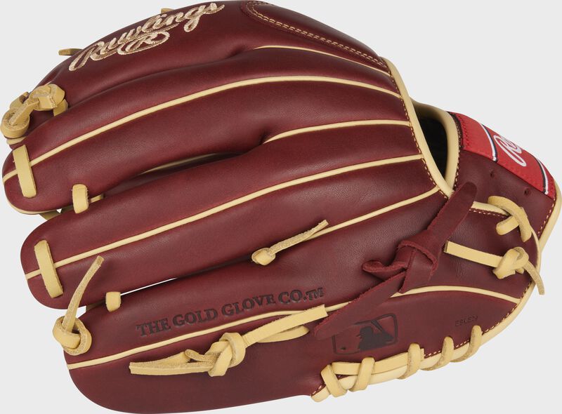Sherry back of a Sandlot Series 11.5-Inch infield glove with the MLB logo on the pinky - SKU: S1150IS loading=
