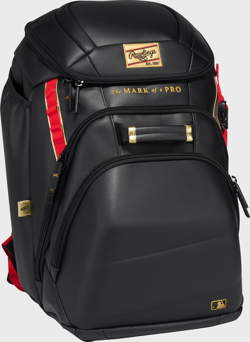 Rawlings Leather Gold Collection Backpack, Black