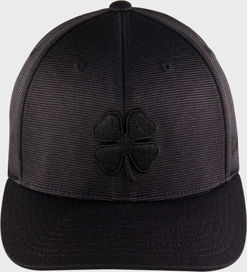Front view of Rawlings Black Clover Blackout Fitted Hat - SKU: BC0BO00071 loading=