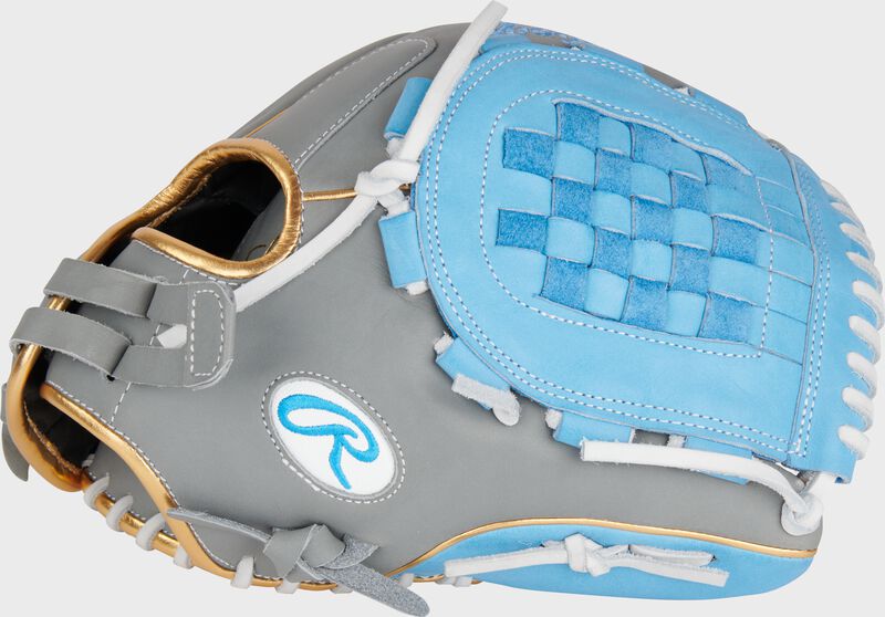 Liberty Advanced Color Series 12 in Fastpitch Glove, Gray/Columbia Blue, Right loading=