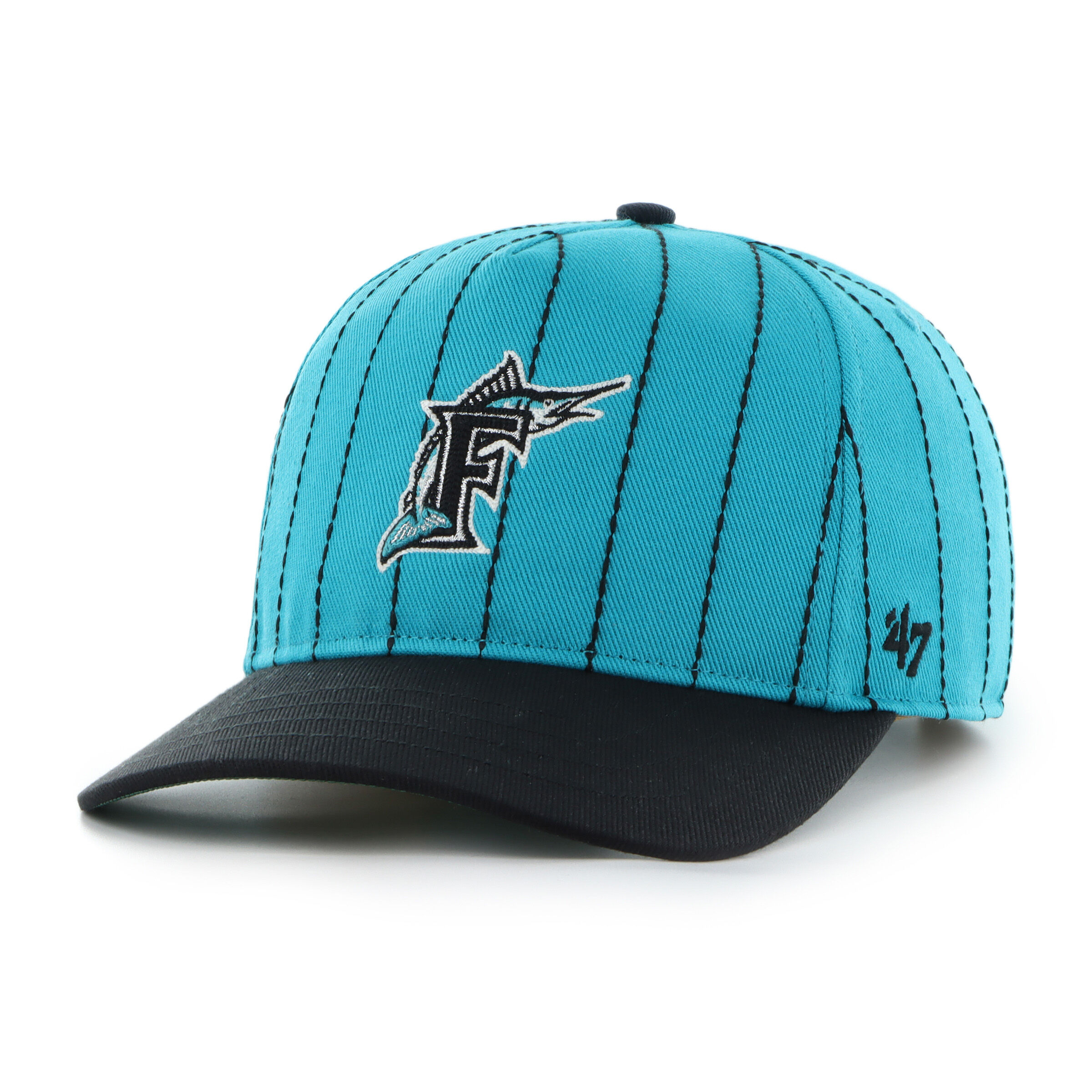 Miami Marlins Rawlings '47 Brand Pinstripe Hitch Hat