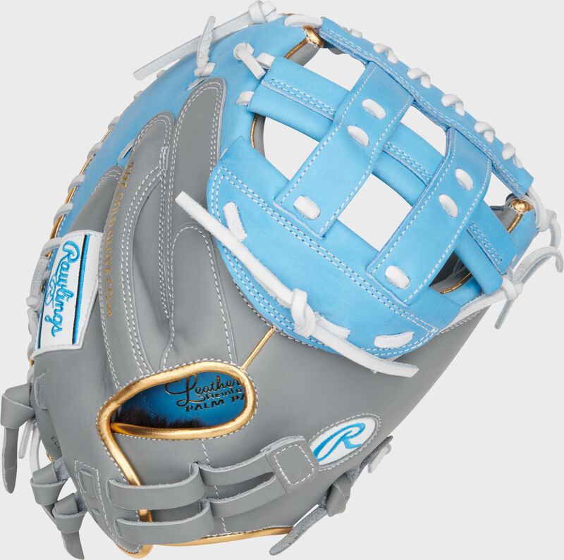 Liberty Advanced Color Series 34 in Catcher's Mitt, Gray/Columbia Blue, Right loading=