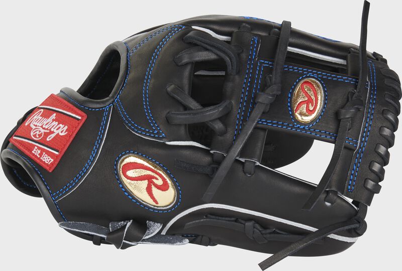 Thumb of a black Gameday 57 Series Marcus Semien Heart of the Hide glove with a black I web - SKU: RSGPRO44L-2MS loading=