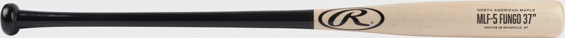 A 37" Rawlings maple fungo bat, Black/Natural- SKU: MFL5-B-NA-37 loading=