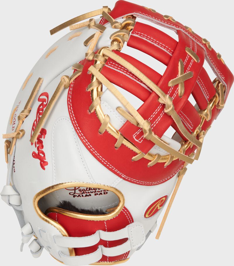 Liberty Advanced Color Series 13 in 1st Base Mitt, White/Scarlet, Right loading=