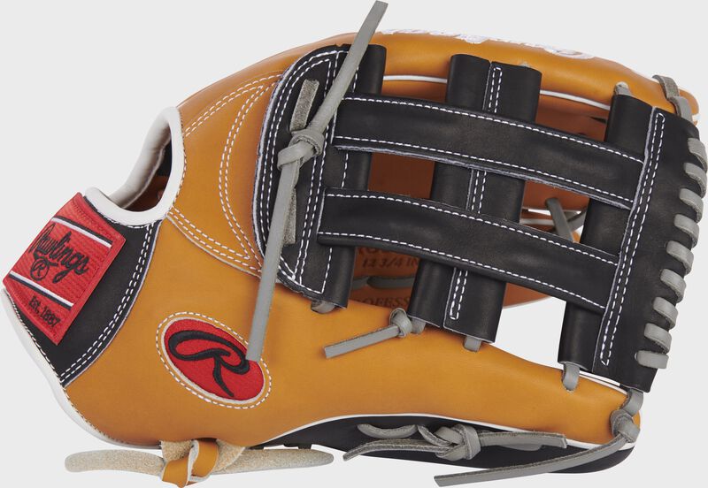 Thumb of a Heart of the Hide 12.75" H-web outfield glove with a black H-web - SKU: PRO3039-6TB