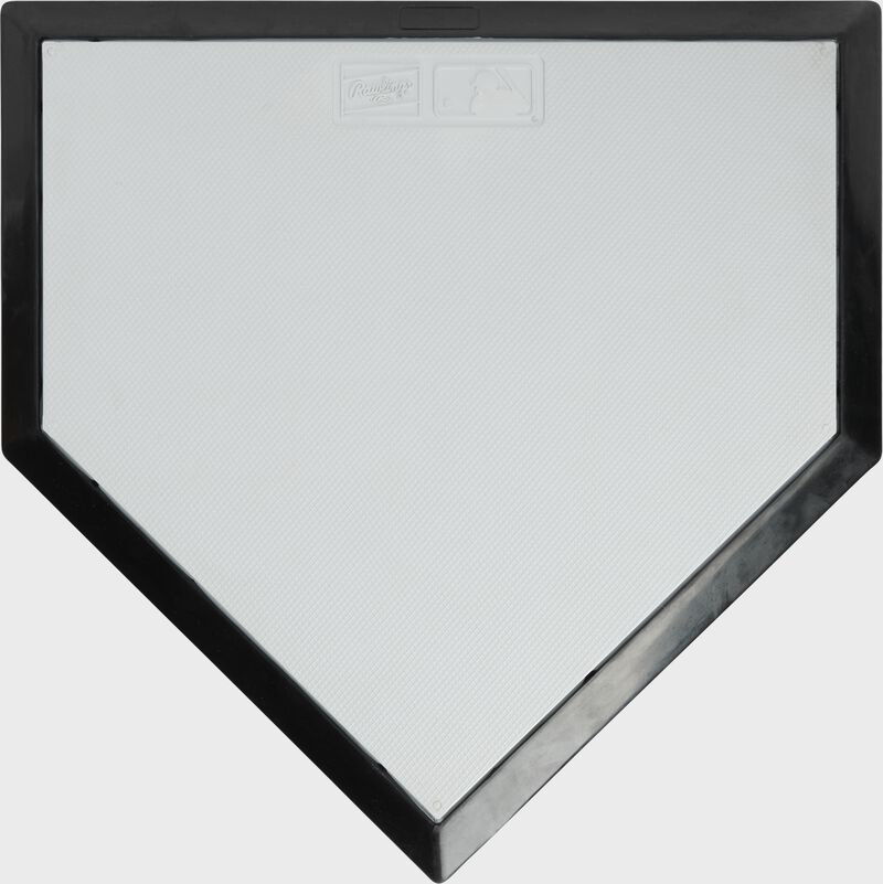 Top of a white Hollywood bury-all home plate with a black edge - SKU: 12908170