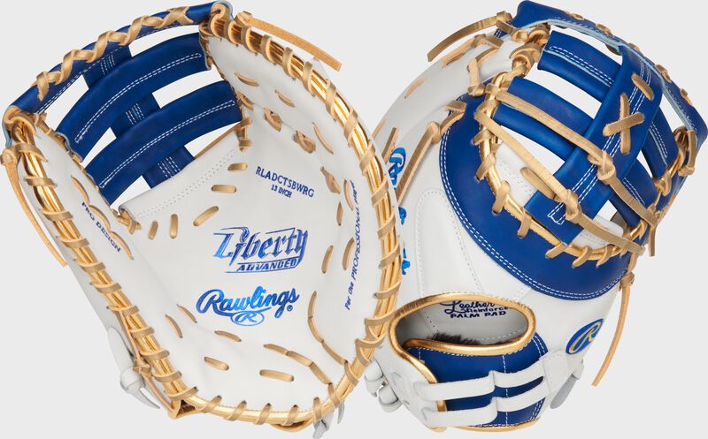 Liberty Advanced Color Series 13 in 1st Base Mitt, White/Royal, Left loading=