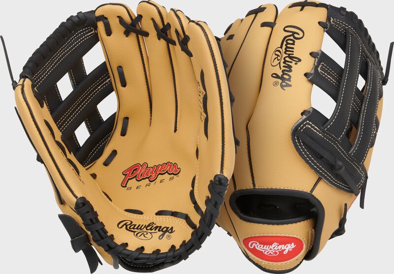 Two images showing the palm & back of a Rawlings Players Series 11.5-Inch Youth Glove