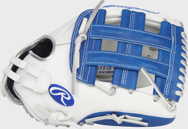 Thumb of a white/royal 2022 Liberty Advanced Color Series 12.75-Inch outfield glove with a royal H-web - SKU: RLA1275SB-6WRP loading=