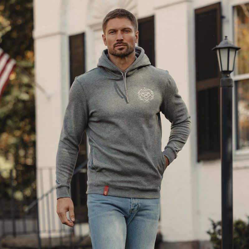 Rawlings x The Normal Brand Puremeso Fleece Hoodie, Athletic Grey, Adult 3XL