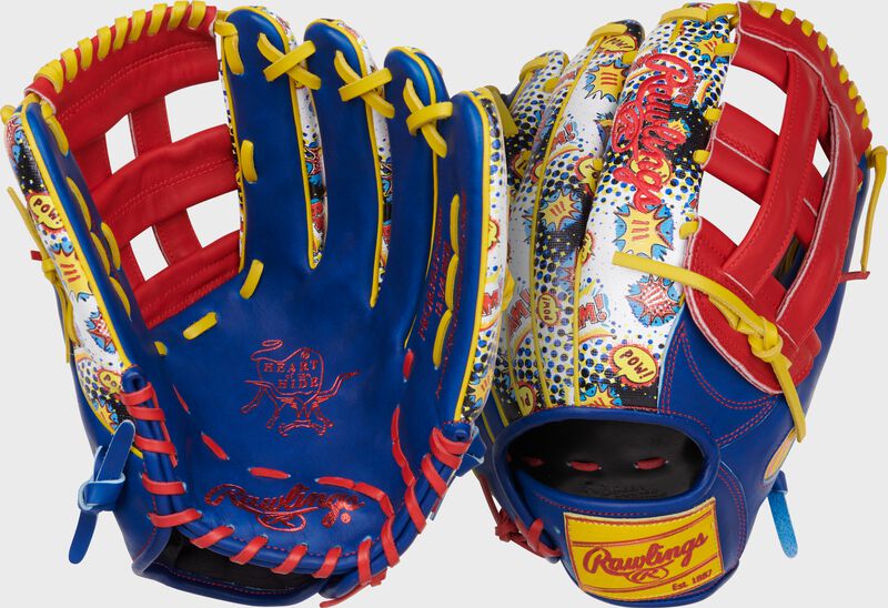 12.75-inch Rawlings Heart of the Hide ColorSync 9.0 Comic Outfield Glove