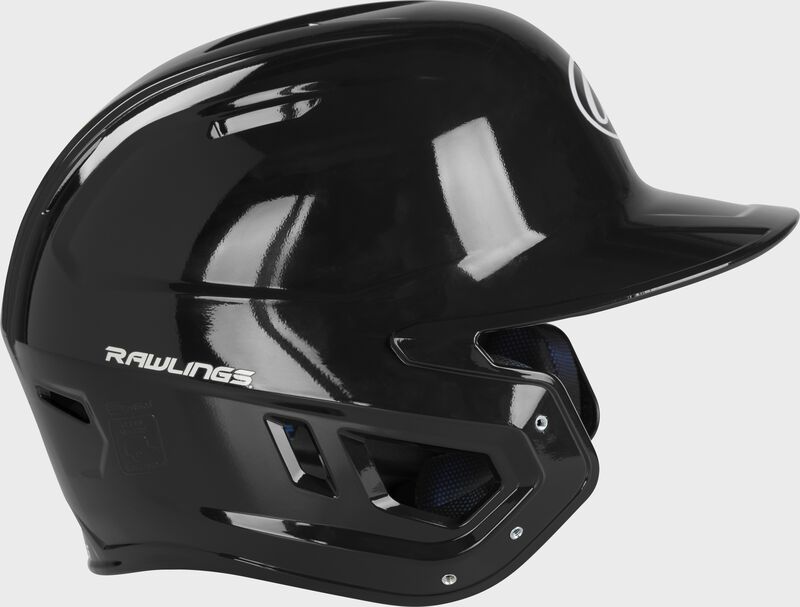 Right-side view of Rawlings Mach Gloss Batting Helmet - SKU: MCH01A