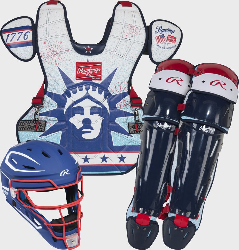Rawlings Mach Pro Americana Catcher's Set, Large