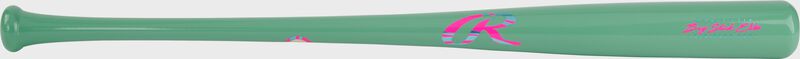 A mint Rawlings Big Stick Elite 110 Maple Wood Bat with the handle on the left and barrel on the right