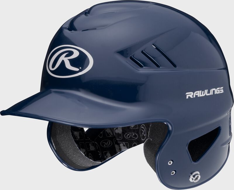 A navy RCFTB Coolflo T-ball batting helmet with a white Oval R logo loading=