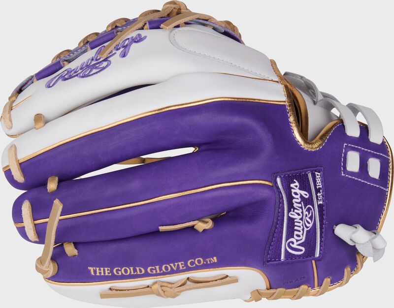 Liberty Advanced Color Series 12.5 in Fastpitch Glove, White/Purple, Left