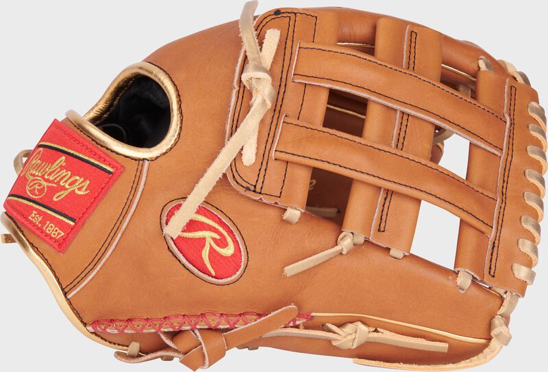 Thumb view of the tan Sierra Romero Heart of the Hide glove with a H-web - SKU: PROSR32