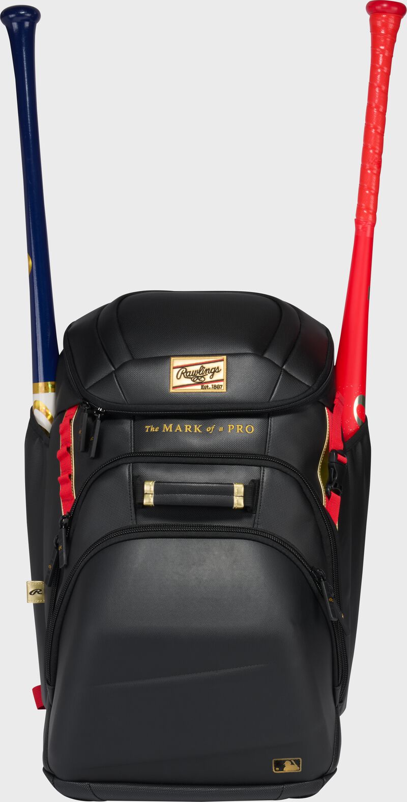 Rawlings Leather Gold Collection Backpack, Black