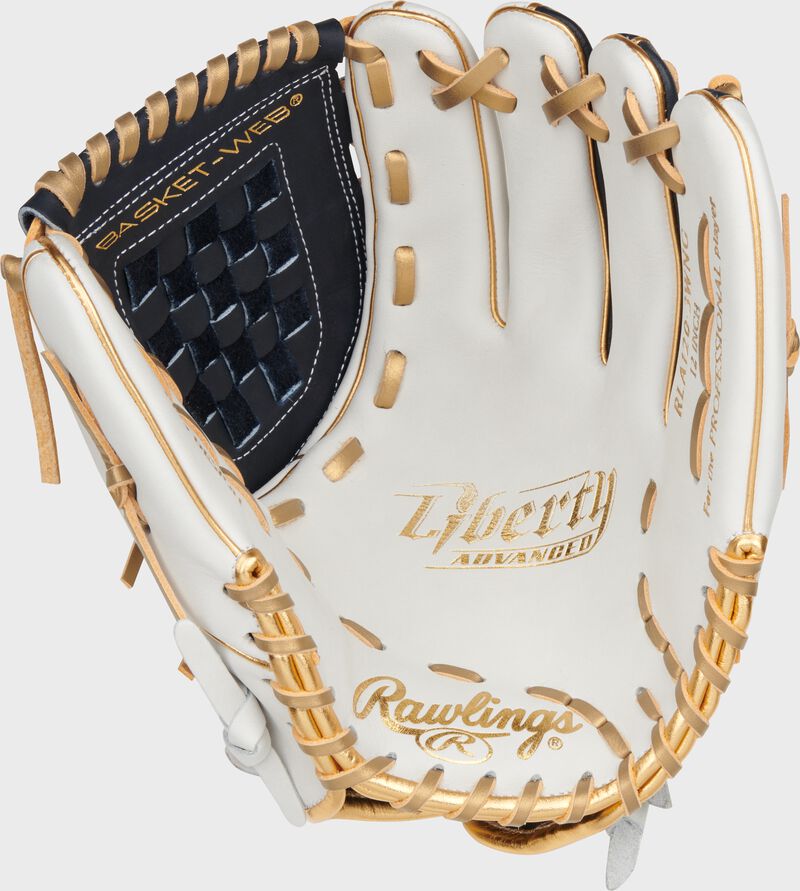 Liberty Advanced Color Series 12 in Fastpitch Glove, White/Navy, Right loading=