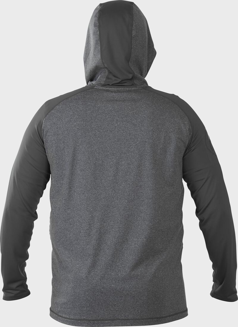 Back of Rawlings Dark Shadow Adult Hurler Lightweight Hoodie - SKU #HLWH-GR/DSW loading=