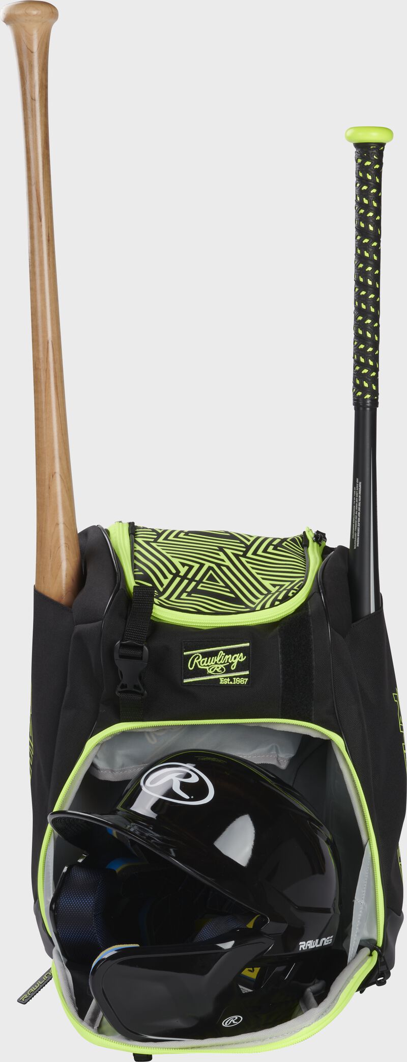 Rawlings Chaos Youth T-Ball Backpack, Optic Yellow