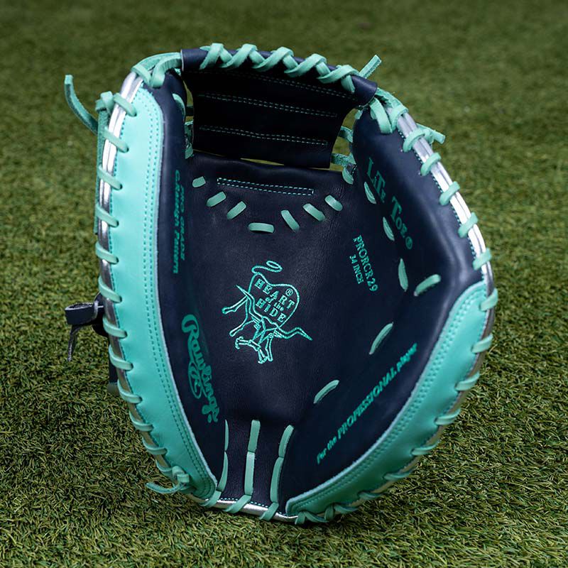 Rawlings Cal Raleigh Heart of the Hide 34-Inch Catcher's Mitt, Right Hand Throw