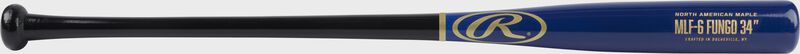 A 34" black/royal Rawlings maple fungo bat - SKU: MFL5-B-R-34 loading=
