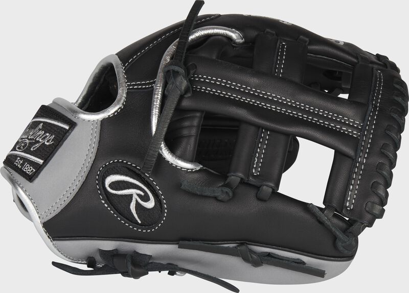 Thumb of a black 2022 Encore 11.25-Inch infield glove with a black single post web - SKU: EC1125-20B loading=