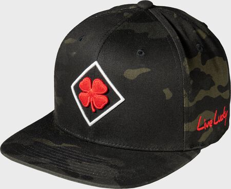 Rawlings Black Clover Diamond MultiCam Fitted Hat