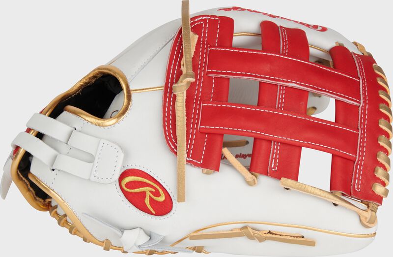 Liberty Advanced Color Series 12.75 in Outfield Glove, White/Scarlet, Left loading=