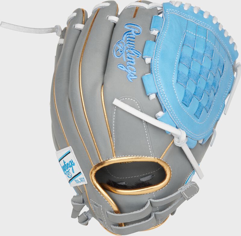 Liberty Advanced Color Series 12 in Fastpitch Glove, Gray/Columbia Blue, Right loading=