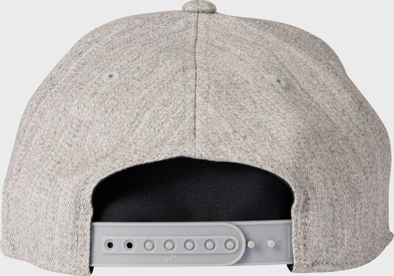 Rawlings Vintage Flat Bill Snapback Hat, Gray