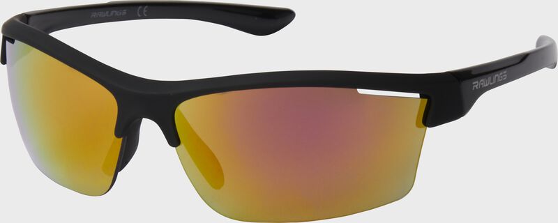 A pair of Rawlings youth black/orange half-rim blade sunglasses - SKU: 10261620 loading=