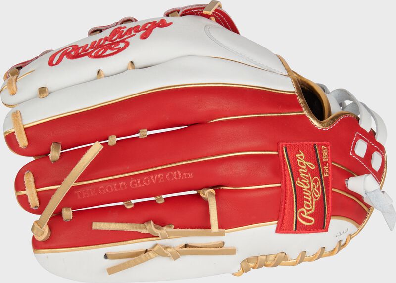 Liberty Advanced Color Series 12.75 in Outfield Glove, White/Scarlet, Left loading=