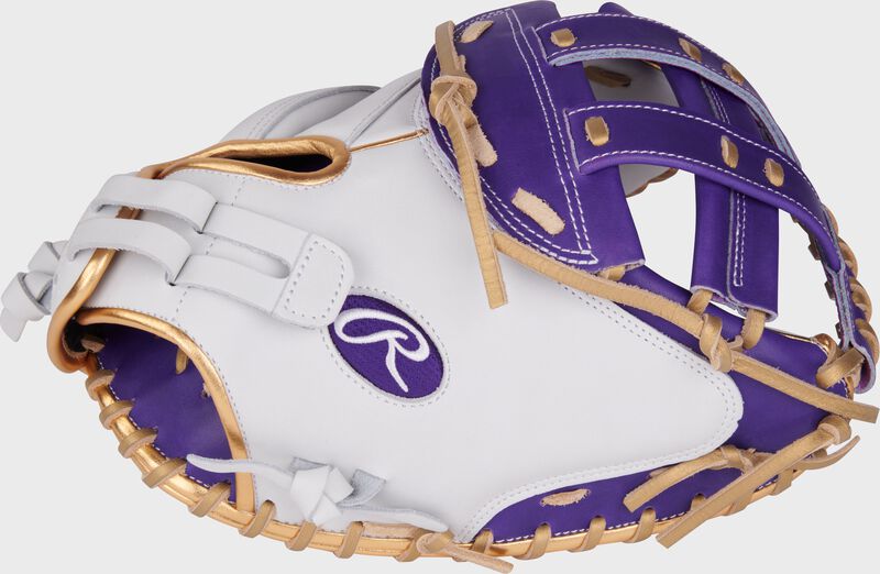Liberty Advanced Color Series 34 in Catcher's Mitt, White/Purple, Right loading=