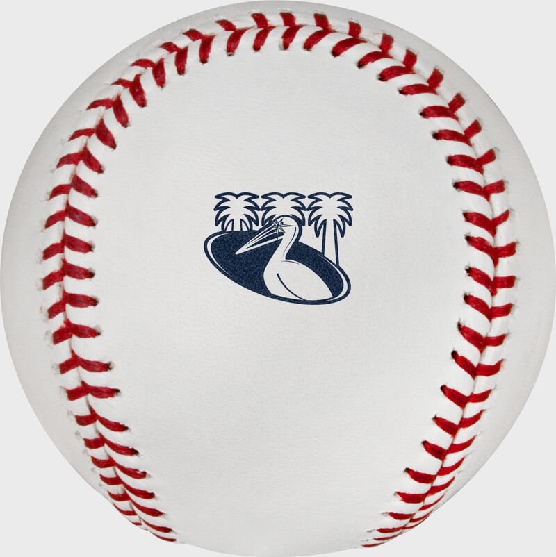 Tampa Bay Rays City Connect logo stamped on an official MLB baseball