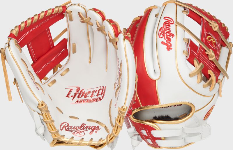 Liberty Advanced Color Series 11.75 in Infield Glove, White/Scarlet, Right loading=