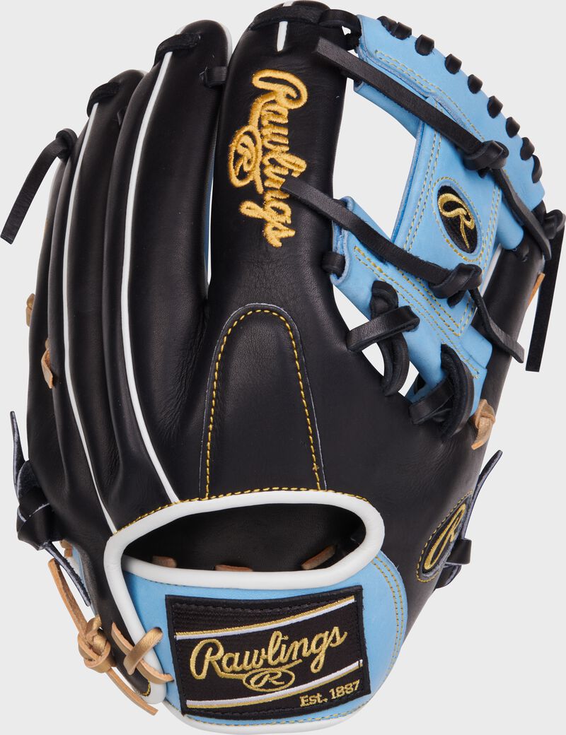 Navy back of an 11.75" Heart of the Hide R2G I-web glove with a navy Rawlings patch - SKU: PROR205-2CB
