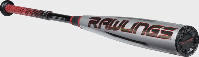 Angled view of a Rawlings 2021 Quatro Pro USA bat - SKU: US1Q8 loading=