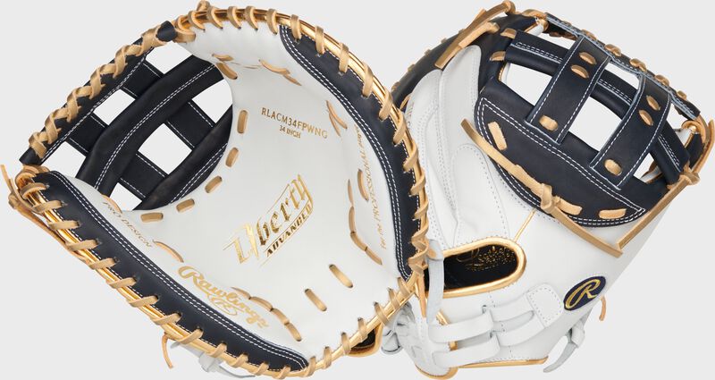 Liberty Advanced Color Series 34 in Catcher's Mitt, White/Navy, Right loading=