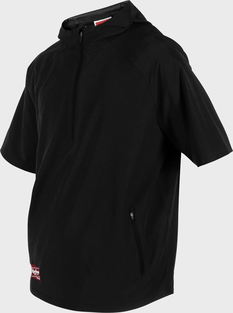 Rawlings ColorSync Short Sleeve Hoodie, Adult S, Black